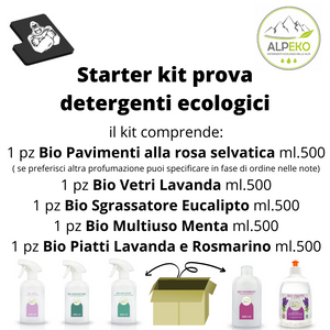 Starter kit prova detergenti ecologici Alpeko